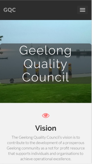 Mobile version of GQC Home Page