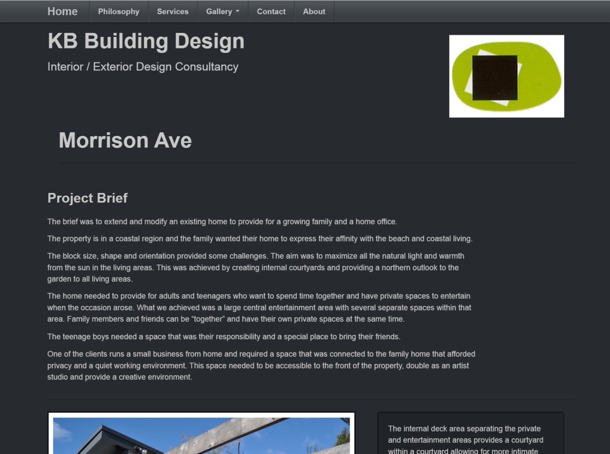 Desktop view of KB Building Design Gallery