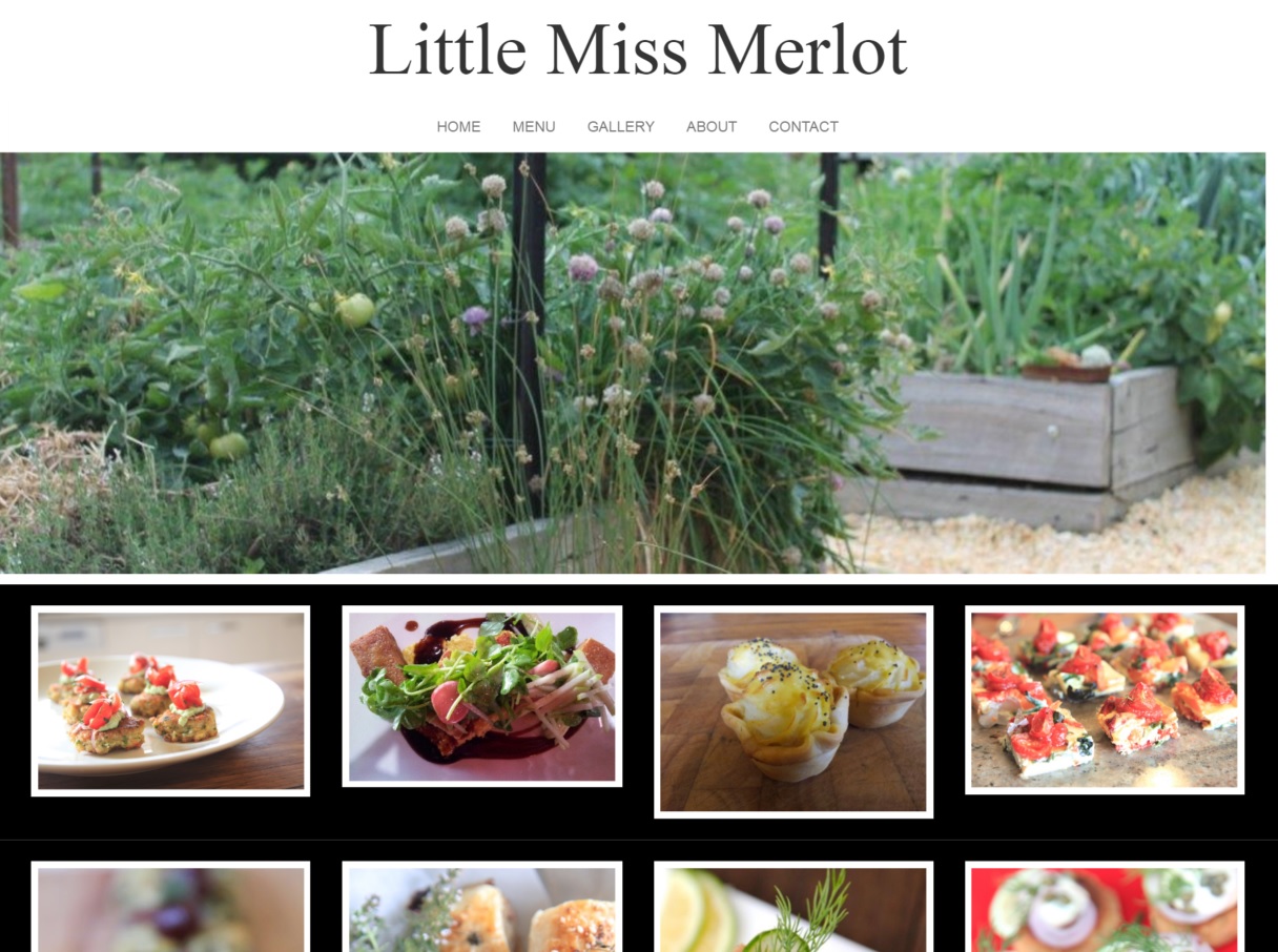 Little Miss Merlot veggie garden in desktop view
